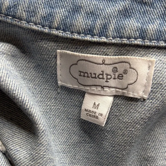 Mud Pie Blue and Cream Denim Jacket - Picture 2 of 3